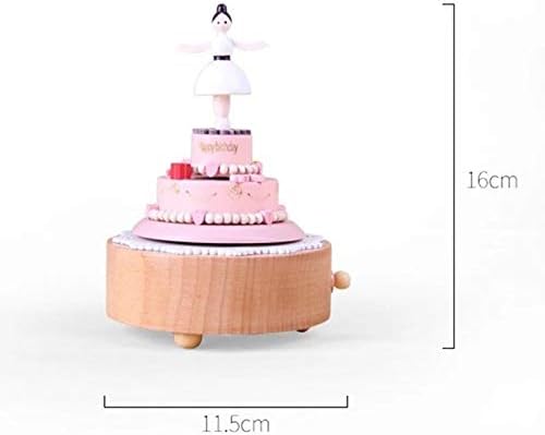 Wooden Ballet Dance Rotating Music Box Wooden Crafts Children's Toys Retro Birthday Gift Creative Home Decoration Accessories