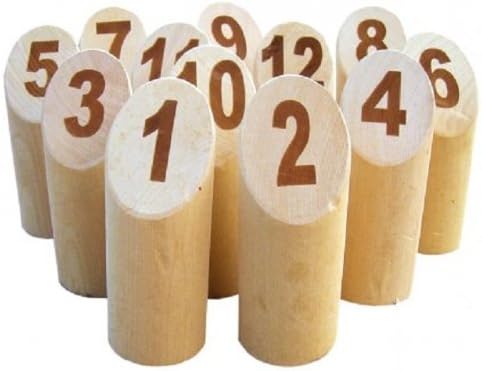 Molkky - Wooden Pin & Skittles Game - Outdoor Fun - For Beach - Park - Picnic - Playground - Classic Family Garden Game from Tactic