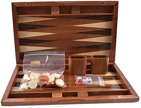 High Grade Backgammon Chess Travel Chess Set Fine Wooden Chessboard Classic Chess Game Plastic Chess Pieces (Color : E)