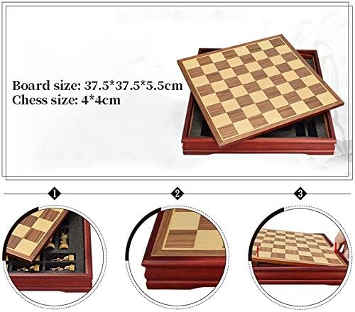Three-Dimensional Resin Chess Checkerboard Set Beginner Puzzle Game Intellectual Development Travel Chess Board Game (Color : B, Size : 37.5 * 37.5 * 5.5cm)