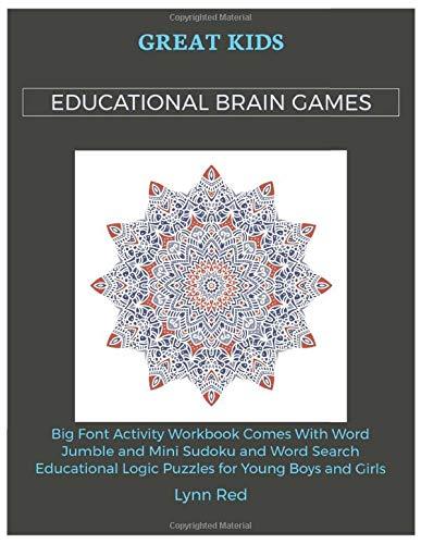 Great Kids Educational Brain Games: Big Font Activity Workbook Comes With Word Jumble