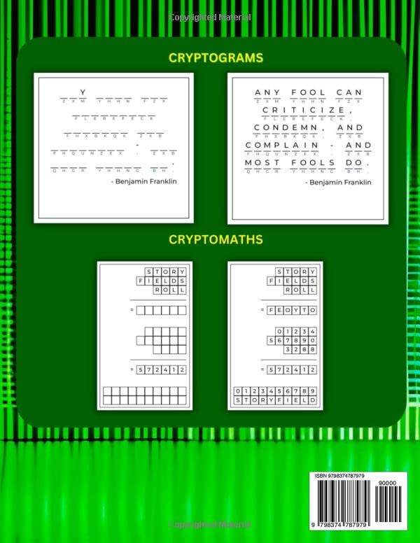 1500 Cryptograms Puzzle Book (2 Books in 1): This Book includes: 1000 Inspirational and Wise Cryptoquotes Plus 500 Intriguing Cryptomaths which are Puzzles with Letters and Numbers