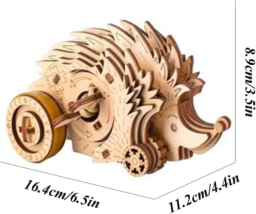 Assembled Wooden Puzzle Creative 3D Puzzles 3D Puzzles for Kids Toys Birthday Mechanical Gifts for Kids Ages 6-12 Moveable Toys Crafts Funny
