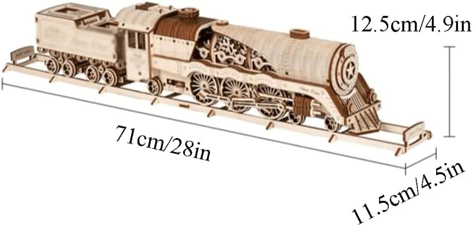Creative Jigsaw Puzzle Wooden 3D Puzzles Mechanical Model Train Decoration Model Kit Handmade Crafts Puzzles