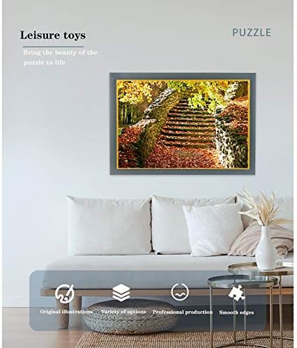 Jigsaw Puzzles - Dead Leaves and Steps in Autumn, Wooden Adult Children Puzzle Leisure Game 500/1000/1500/2000/3000/4000/5000/6000 Pieces 0224 (Color : No partition, Size : 6000 Pieces)