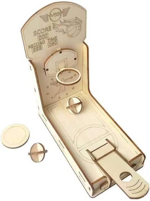 Children's Toys, Tabletop Basketball, Shooting Games, Wooden 3D Puzzle, Mortise and Tenon Assembly Process