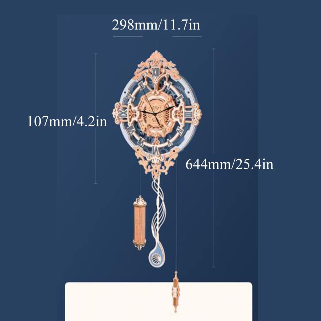 Interactable Wooden Puzzle Note Wall Clock Puzzle Brain Teaser Puzzles 231 Pieces Model Toy Gift Handmade Puzzles Mechanical Clock Ki Innovative