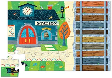Locomotive Train – 24-piece Puzzle & Vehicle Play Set