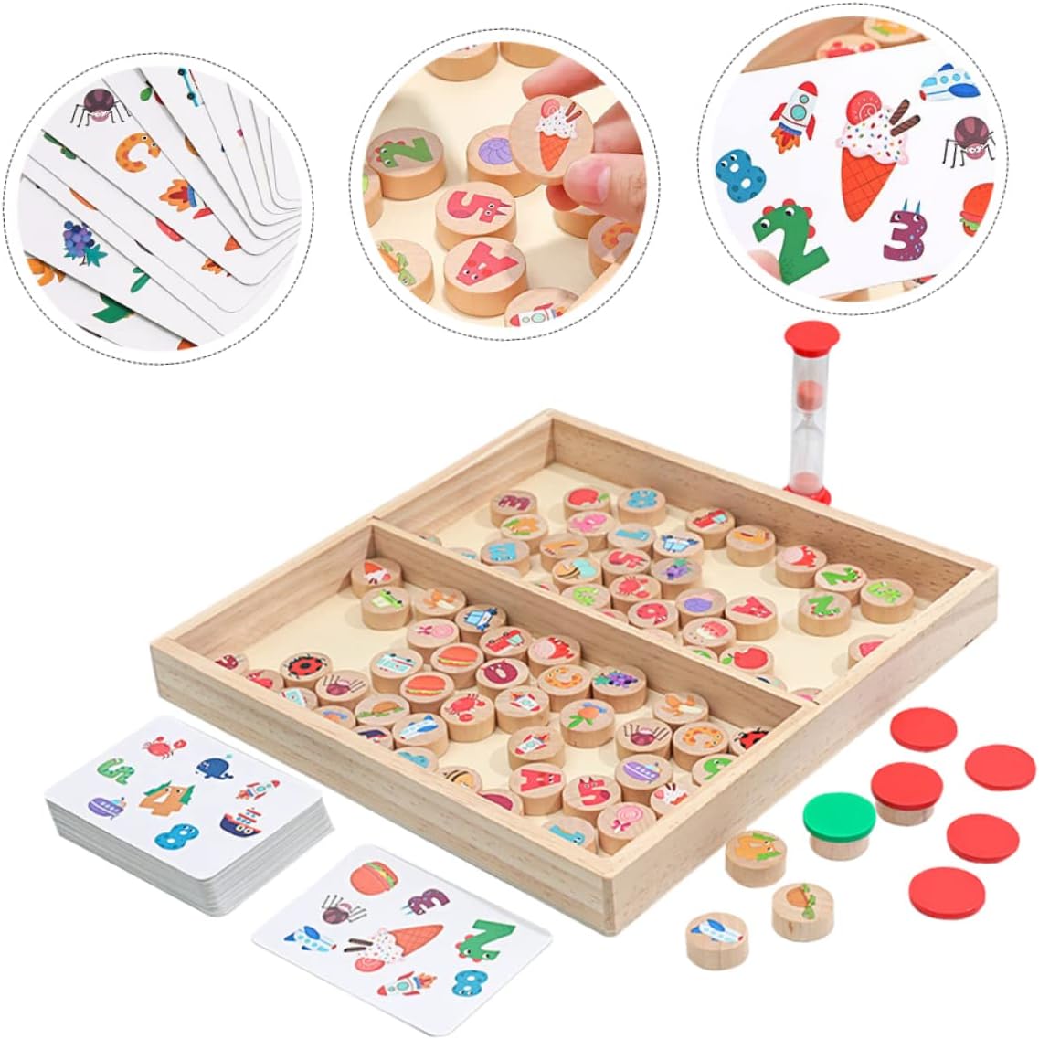 1 Set Memory Chess Toy Baby Puzzle Kids Sports Toys Kids Educational Toys Memory Board Games Family Interactive Games Motor Skills Toy Infant Educational Toy Hands Brain Toy Wood
