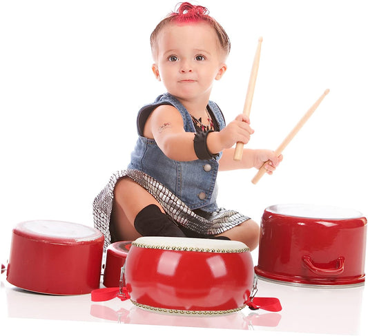 1 Set Cowhide Drum Percussion Drum Year of The Rabbit Drum Performance Drum Toys for Infants Kids Educational Toys Toddler Drum Set Drums Percussion Toy Child Drum Music