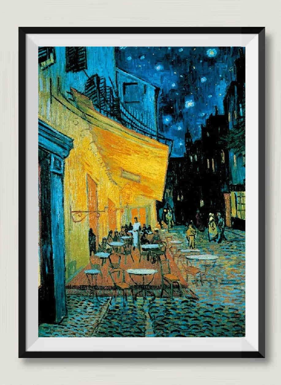 Night Cafe Terrace, 3000 Pieces Wooden Puzzle, Educational Puzzles for Adults, challenging Game