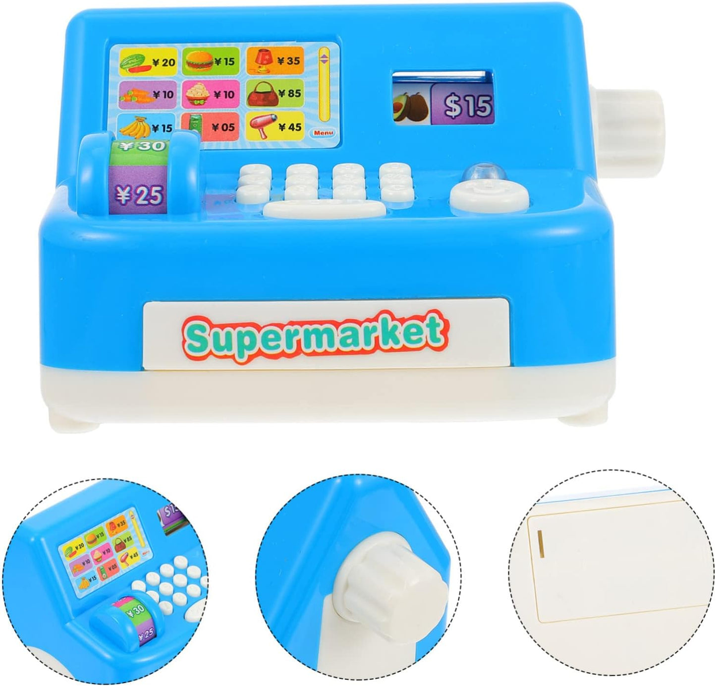 5 Pcs Simulation Cash Register Grocery Store Pretend Play Supermarket Cash Register Toy Cash Register Toy for Kids Educational Toys for Toddlers Role Play Toys for Kids Funny Toy