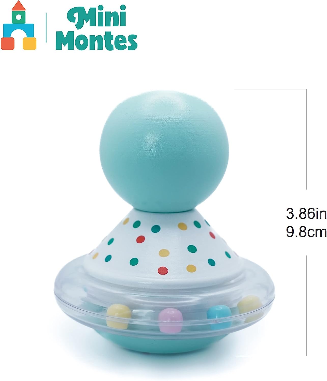 Wood Tumbler Toy, Toys for Babies 6-12 Months, Toys for 1 Year Old, 6 Month Old Baby Toys, Sensory Toys, Baby Toys 6 to 12 Months, Tummy Time Toys