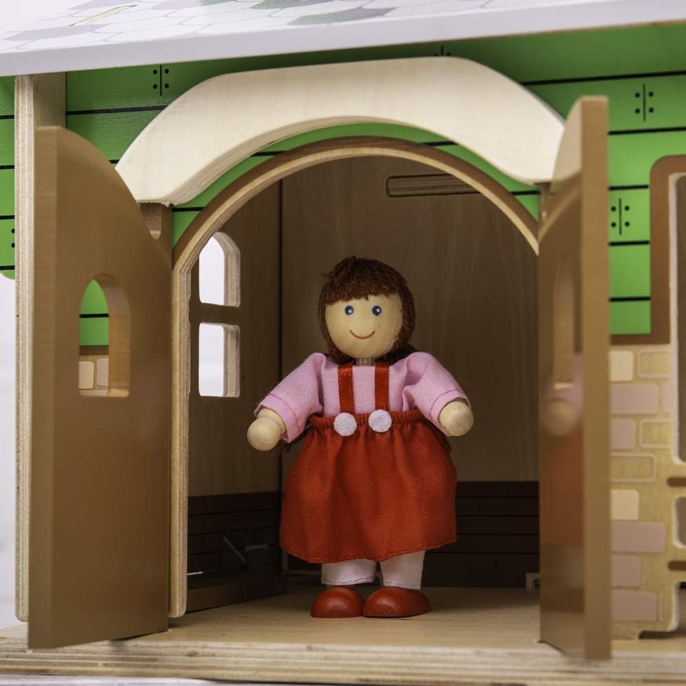 Wooden Cobblestone Farm with Working Gates, a Stable, Hay Loft