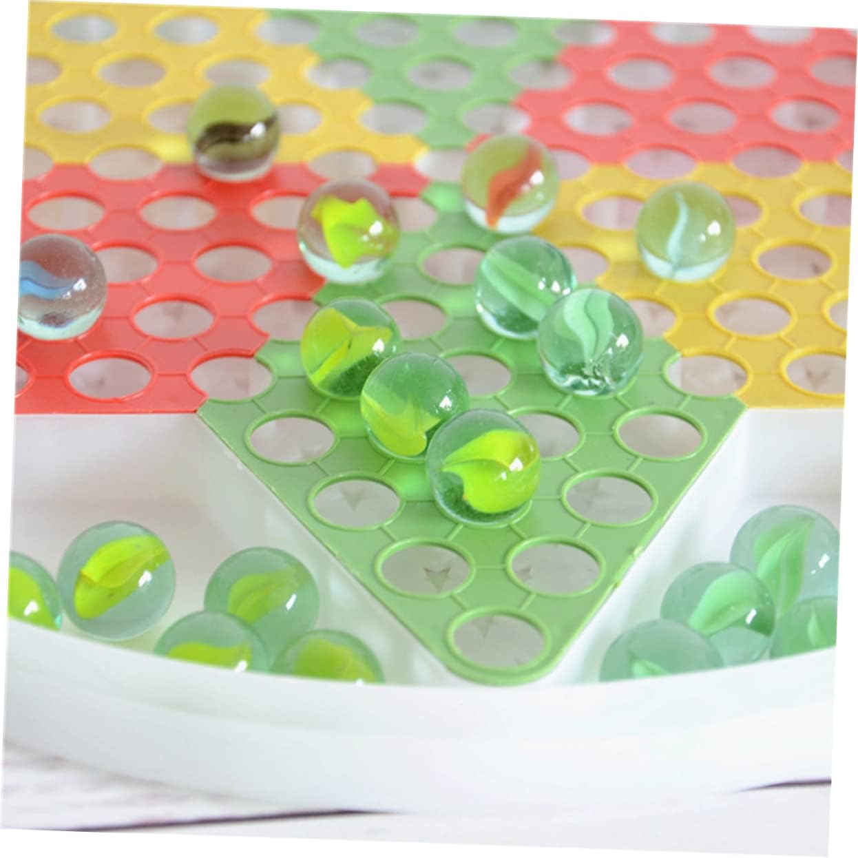 3pcs Kids Educational Toys Wood Toys Wooden Chess Board Chinese Checkers Game Wooden Chinese Checkers Chinese Checkers with Marbles Glass Bead Checkers Chess Game for Kids Set Ludo