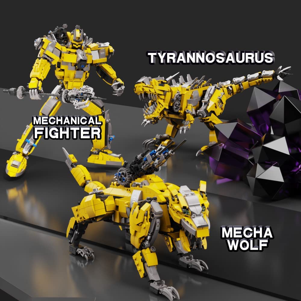 Dinosaur Building Kits,3 in1 STEM Educational Building Sets for Boy 6+ and Adult, Gift -Best Dinosaur Toys & Activities Kits Present(1130 Pieces)