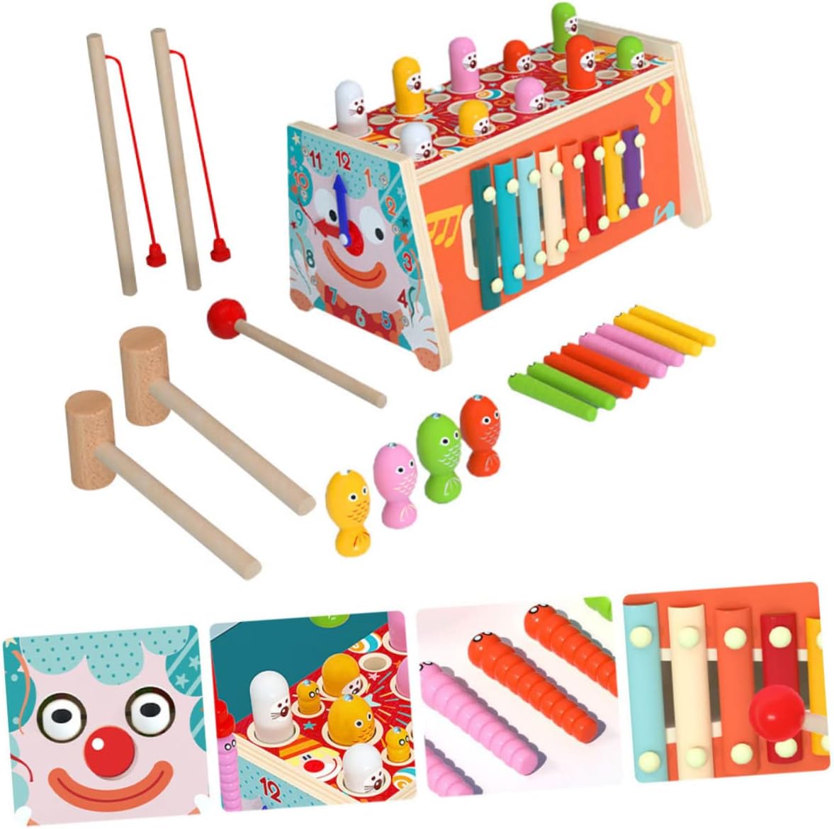 2 Sets Clown Boys Toys Toddler Fishing Toy Toddler Sports Toys Toddler Boys Toys Kids Home Toy Training Toy Educational Plaything Creative Plaything Funny Plaything
