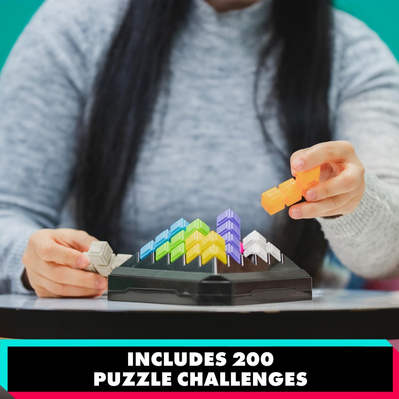 Kanoodle Pyramid, Brain Teaser Puzzle Game, Featuring 200 Challenges, Gift for Ages 7+