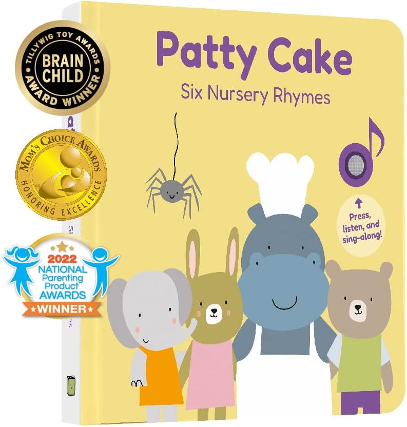 Patty Cake Nursery Rhymes | Sound Books for Toddlers 1-3 | Perfect 1 Year Old Girl Gifts | Books for 1 Year Old | Musical Toys for Toddlers 1-3