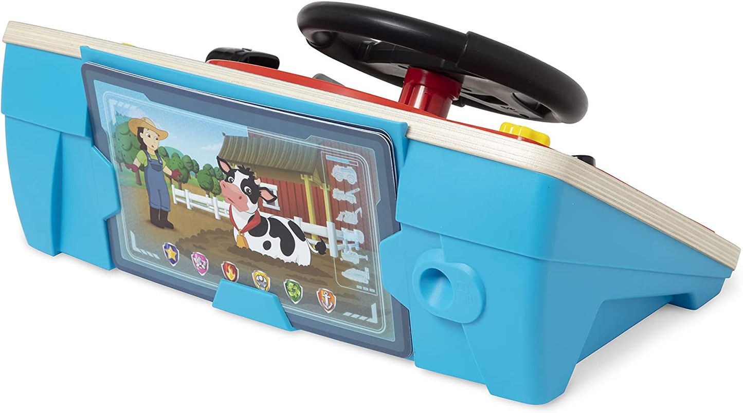 PAW Patrol Rescue Mission Wooden Dashboard - Activity Board, Toddler Sensory Toys, Pretend Play Driving Toy For Kids Ages 3+