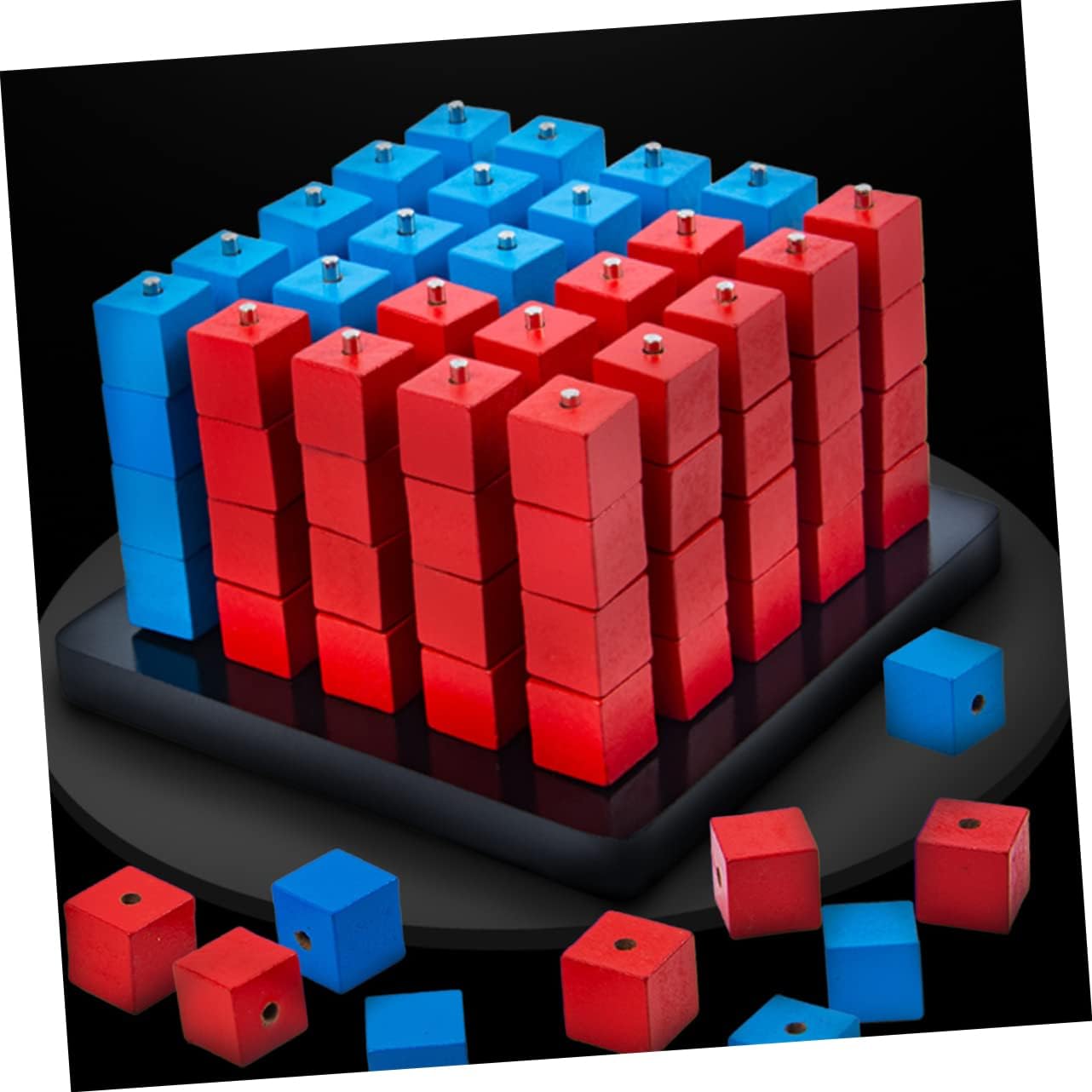 1 Set Gravity Wooden Puzzle for Kids Playset Wooden Sudoku Board Games Checker Game Coins Wooden Four Chess for Children Educational 3D