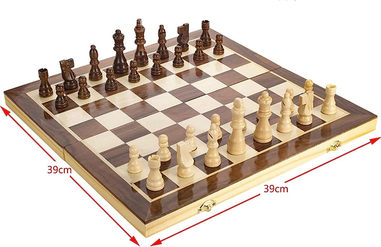 International Chess Set, Magnetic Grade Wood Portable Folding Board, Dedicated Game Set