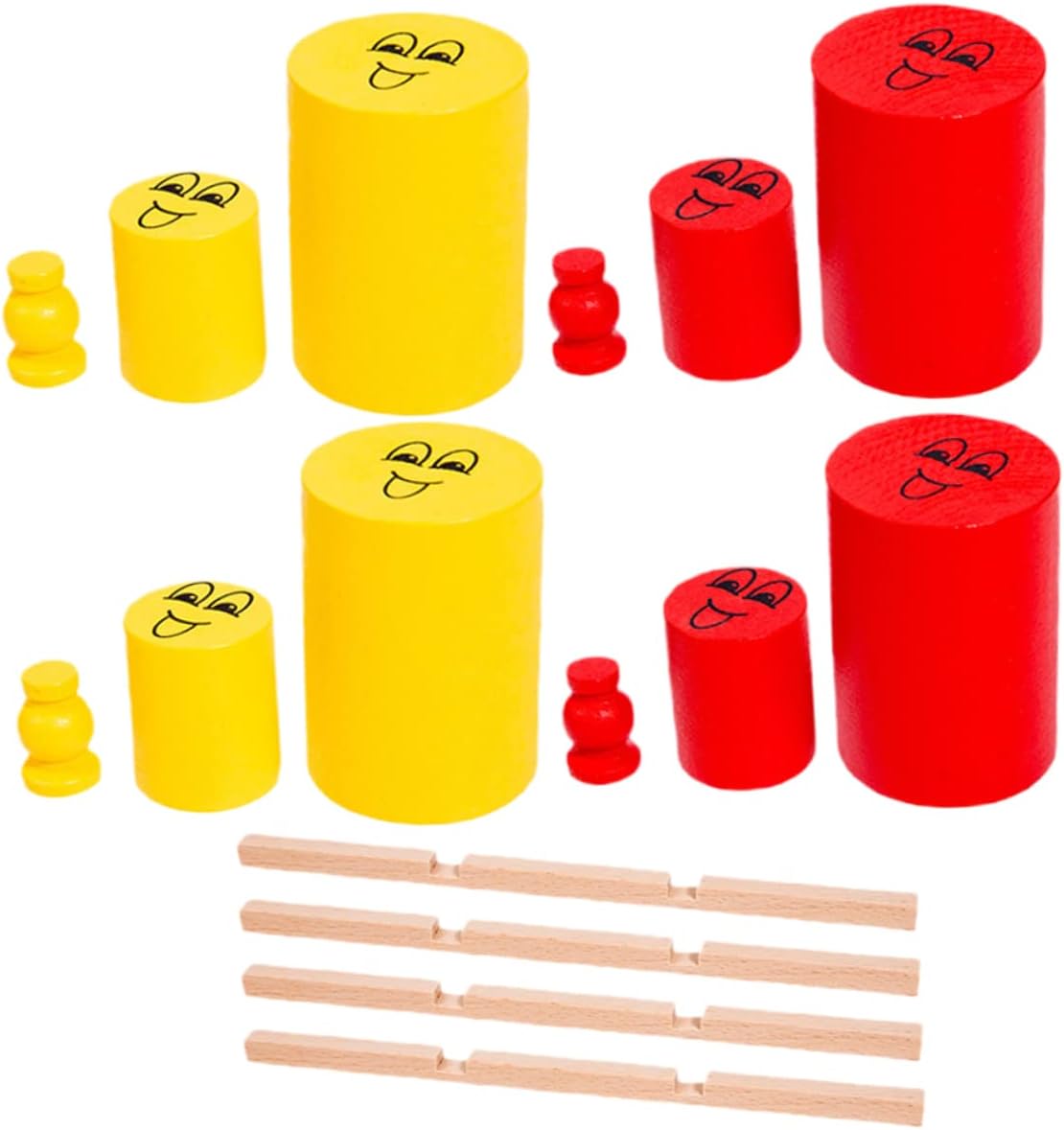 Adulttoy 5 Sets Wooden Toe Desktop Wooden Family Games for Chess Boards Board Game Puzzle Parent- Gift Educational Wooden Playset