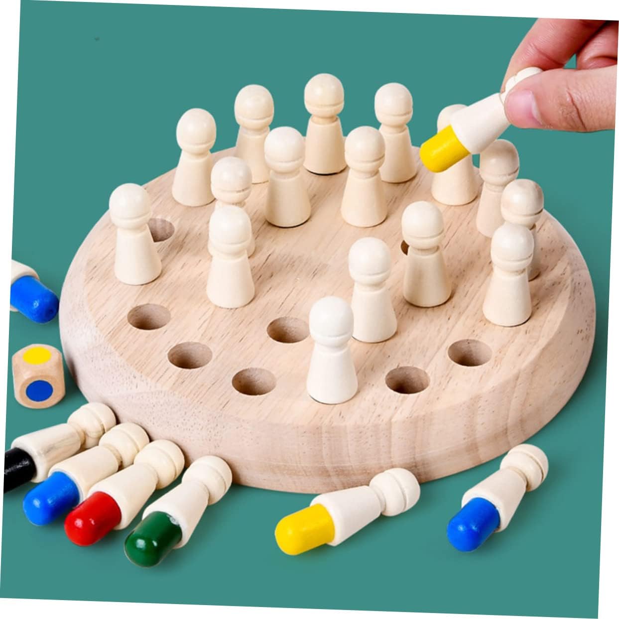Generic 1 Set Fun Memory Chess Baby Educational Toys Childrens Toy Baby Tots Memory Game Board Game Matchstick Game Kid's Educational Toys Wooden Board Game Toy Wooden Toy Puzzle Box