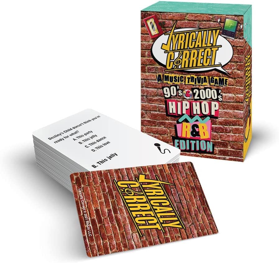 90's and 2000's Hip Hop and R & B Music Trivia Card Game |Multi-Generational Family Gatherings, Adult Game Night and Fun Trivia