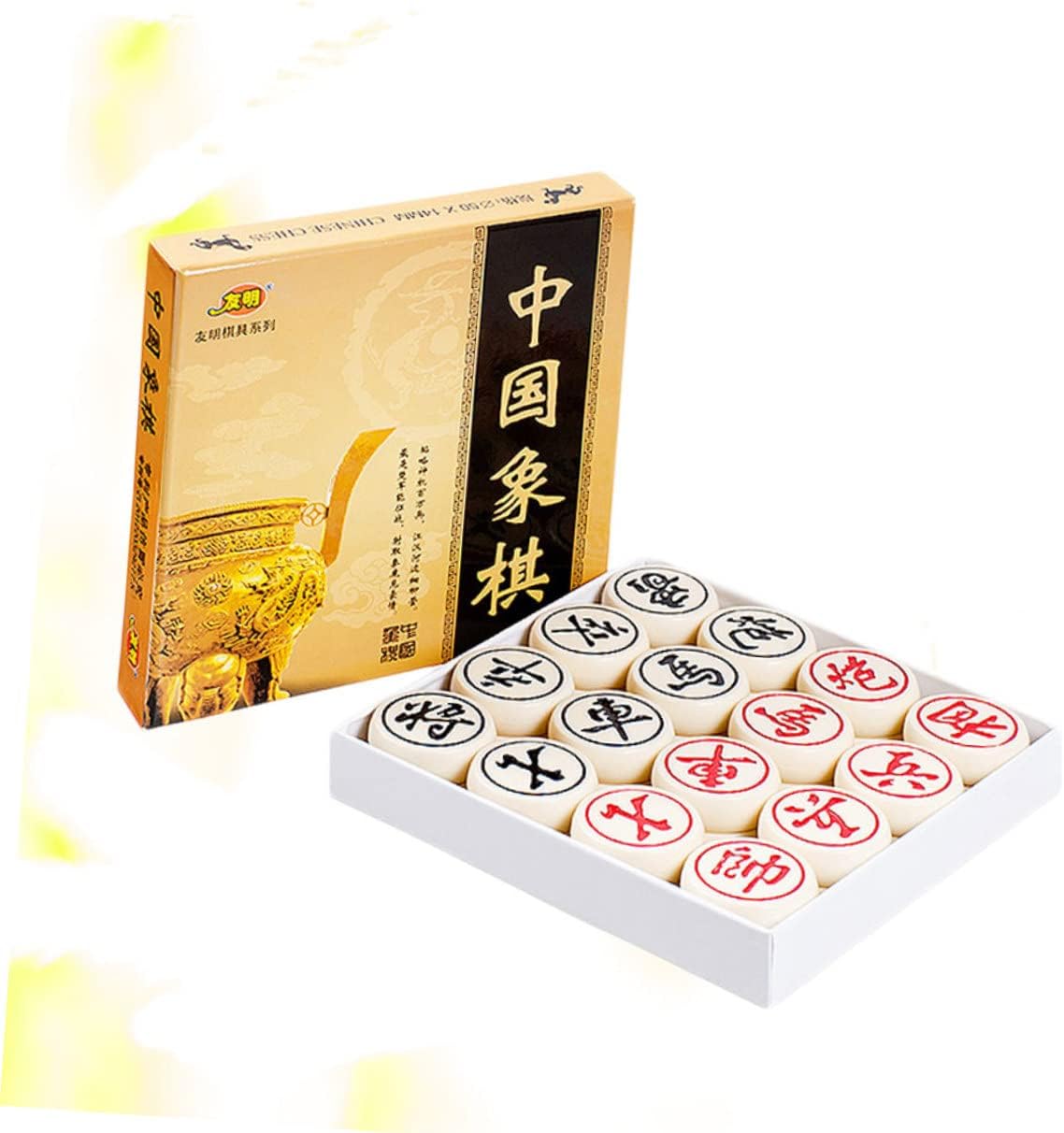 Educational Toys Wooden Toys Classic Toys Travel Chess Game 3D Funny Chess Checkerboard Chinese Chess Set Three-Dimensional Game Chess Beige 3D Wooden Travel Toys Wood Toys
