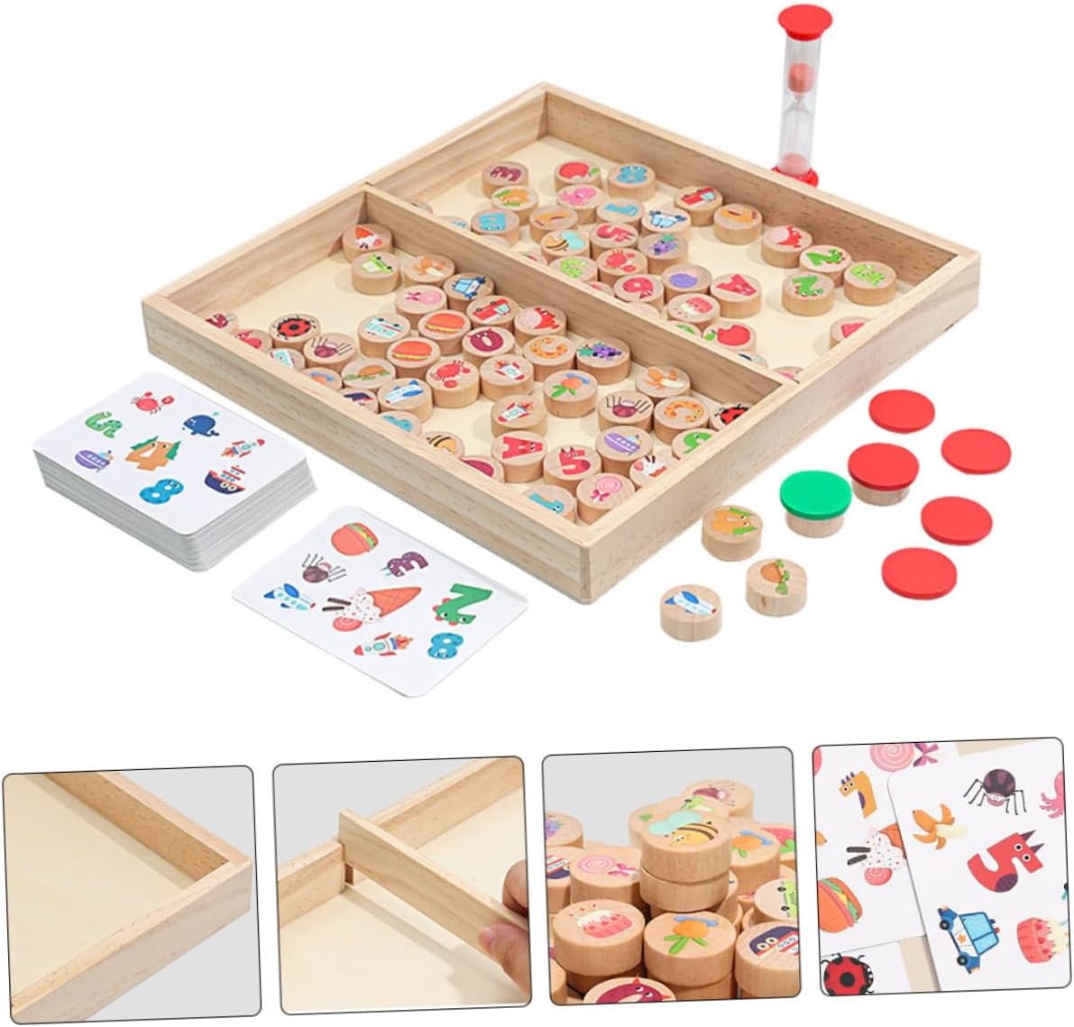 Generic 1 Set Memory Chess Toy Animal Toys Kids Playset Wooden Chess Board Classrom Prize Family Interactive Games Brain Teaser Toy for Kids Wood Matching Toy Kids Wooden Toy Cognitive Toy