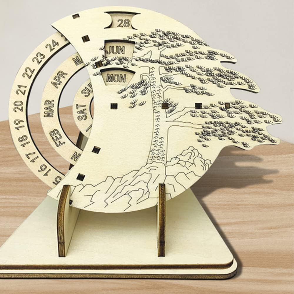 Wooden Puzzle, Children's Handmade Toys, Creative Desktop Decorations, 3D Wooden Three-Dimensional Puzzle