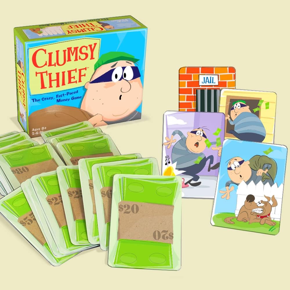 Clumsy Thief Money Game - Adding to 100 Math Game for Kids (Ages 8 and up)