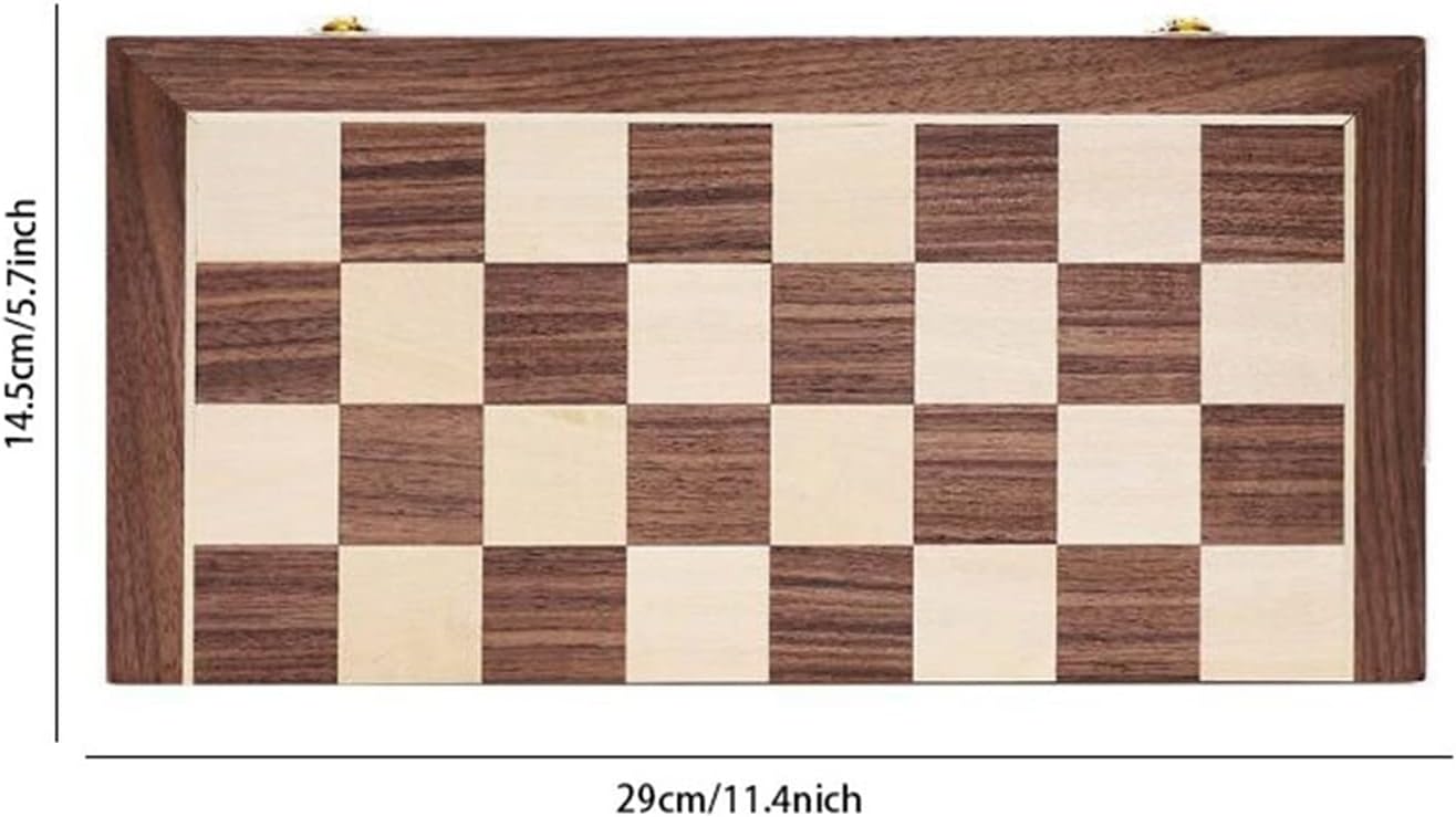 Chess Game Set Chess Set Chess Board Set 11" Wooden Folding Chess Boards, Handcrafted Portable Travel Chess Game for Beginner Tournament Chess Board Game Chess Game