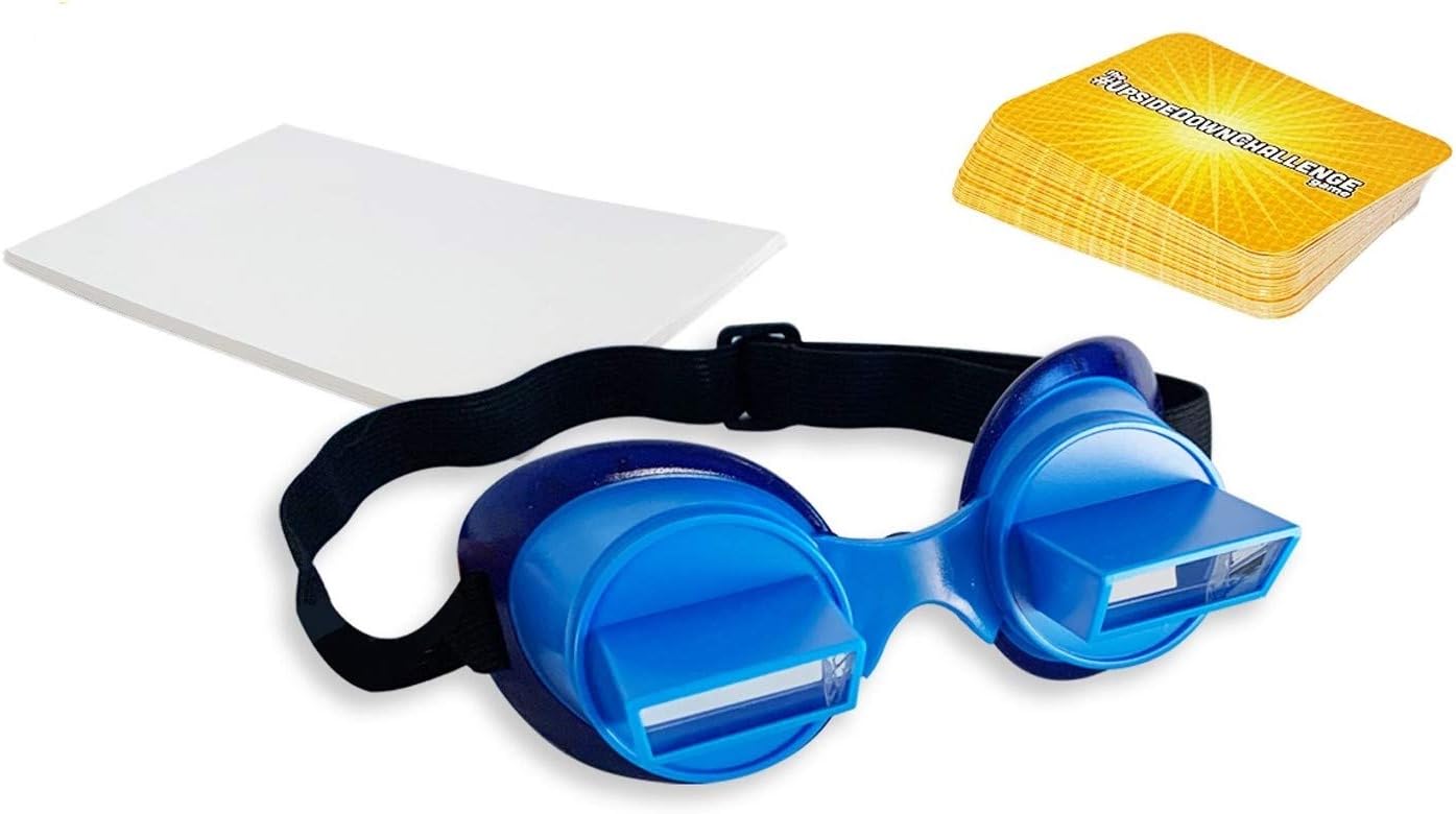 The UpsideDownChallenge Game for Family & Kids - Complete Fun Challenges with Upside Down Goggles - Hilarious Fun Game for Game Night & Parties - 2-6 Players, Ages 8+