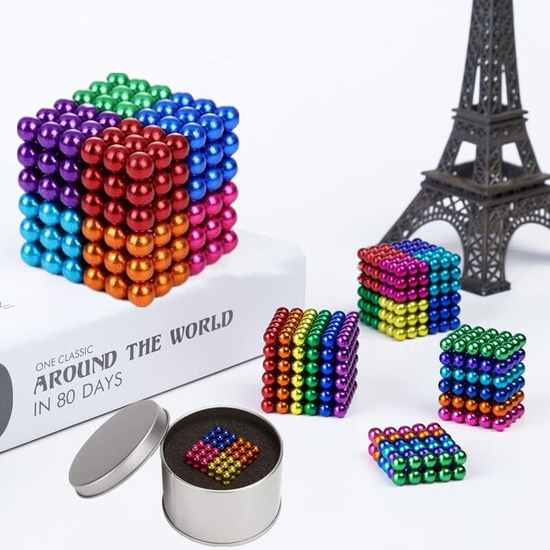 216 PCS Building Block Toys Colorful DIY Adult Educational Building Toys Rainbow Stacking Game Educational Building (0.2 inches - 216 pcs - 8 Colors)