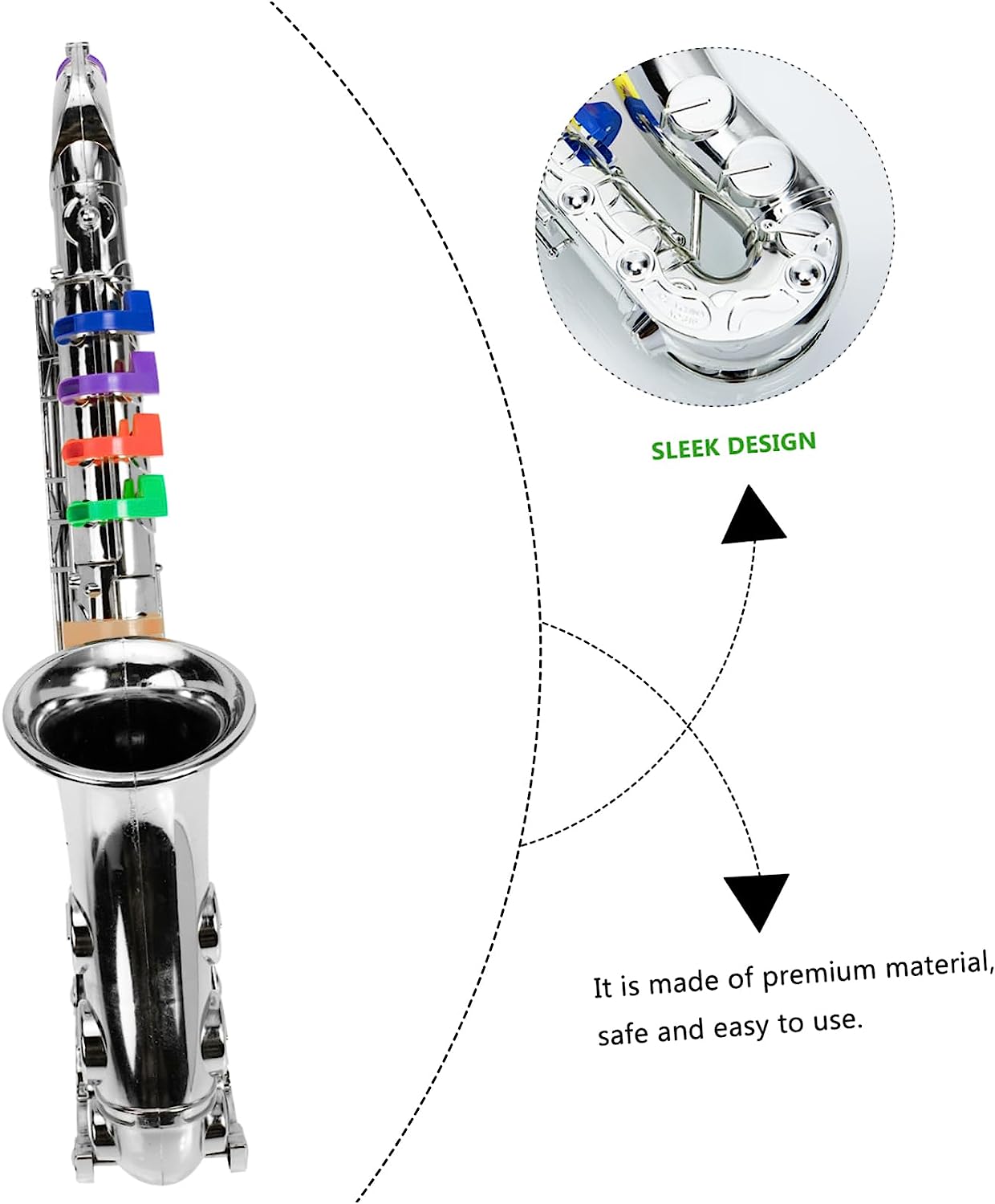 Sax Toy Kids Educational Toys Indoor Playset Kidcraft Playset Children Trumpet Toy Trumpet Noise Maker Mini Instrument Toy Plastic Sax Toy Portable Kids Musical Toy Kids Saxophone