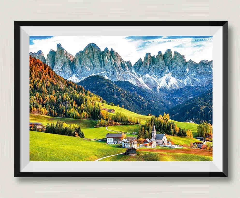 Snow Mountains and Plains, 5000 Pieces Wooden Puzzle, Jigsaw Puzzles for Adults, Educational Games