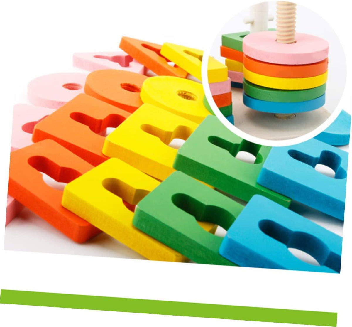 1 Set Animal Toys Building Blocks for Kids Wooden Animal Toys Kids Blocks Building Block Toy Wooden Toy Four Sets of Columns Puzzle Bamboo Child Toys for Kids Educational Toy