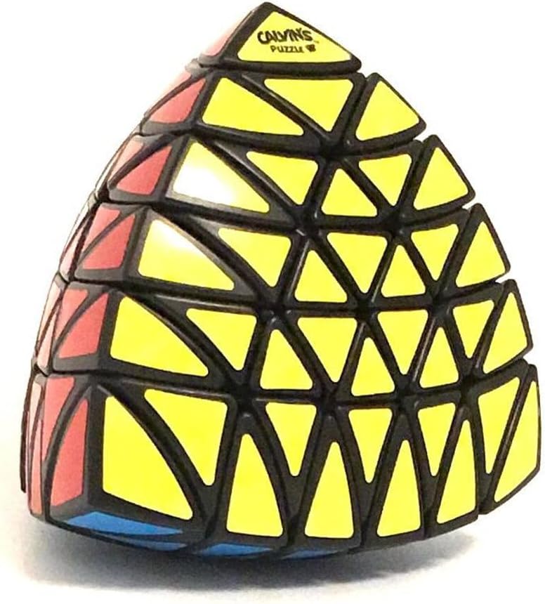 6-Layered Pyramid Irregular Magic Cube, Prof Speed Cube Challenge Toy, 3D Brain Teaser Puzzle Toy, Pyramid Puzzle for Kids and Adults, Black
