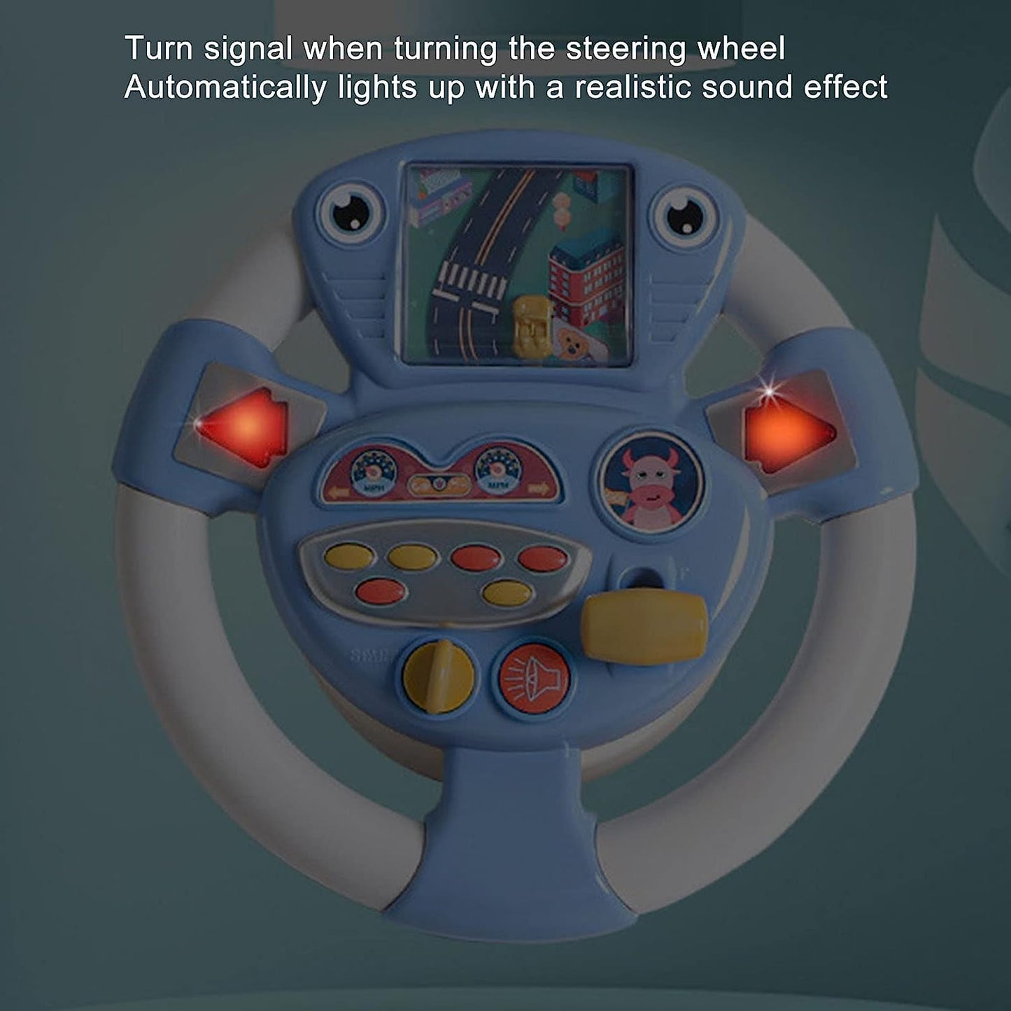 Music Educational Toy Music Educational Learn Driver Toy Easily Rotate for Kindergarten A