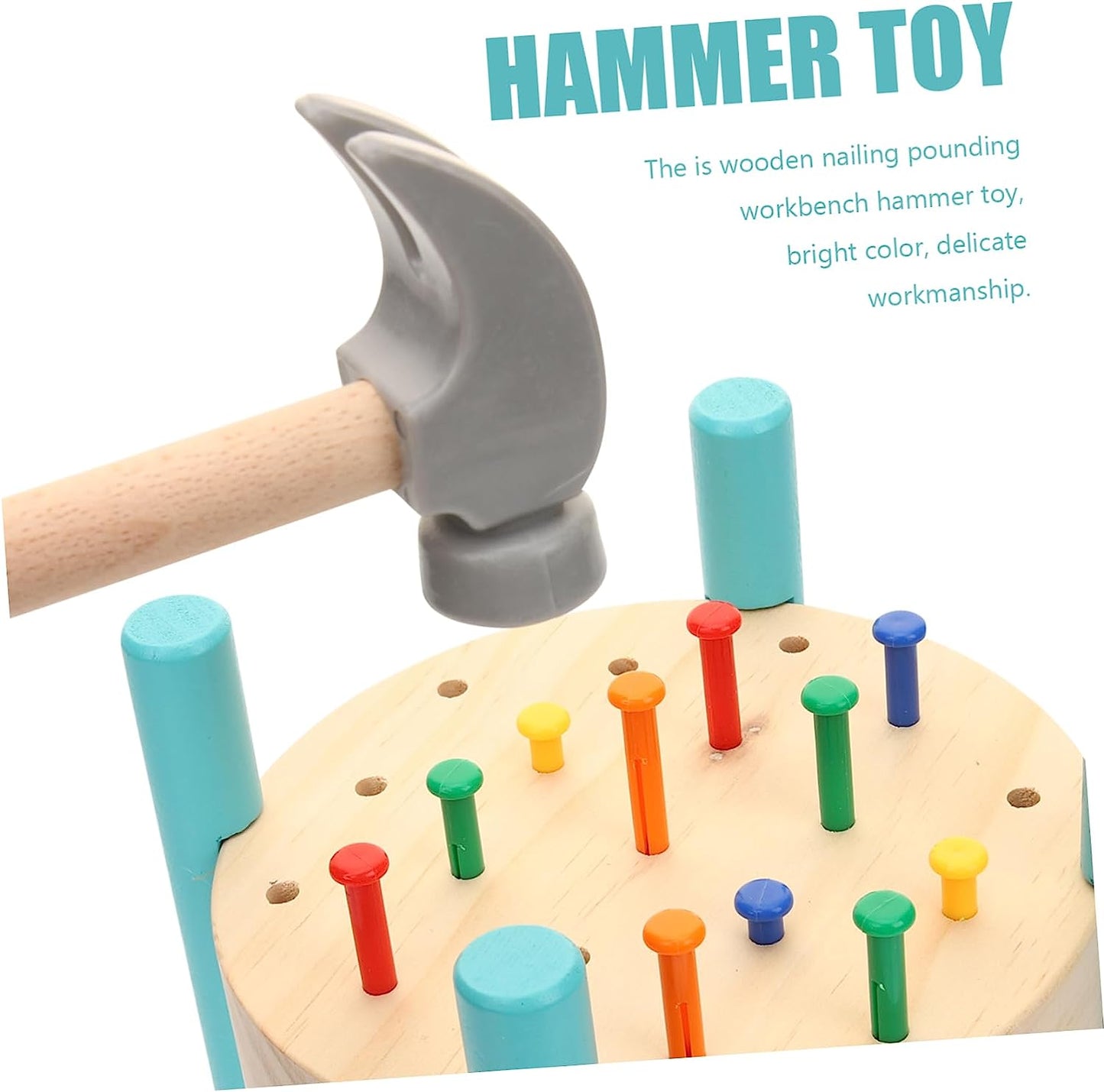 1 Set Simulation Tapping Game Baby Educational Toys Toddler Tools Wooden Baby Toys Tool Set for Toddlers 1-3 Toy Chainsaw Kids Bench Game Playset Screwdriver Board Set