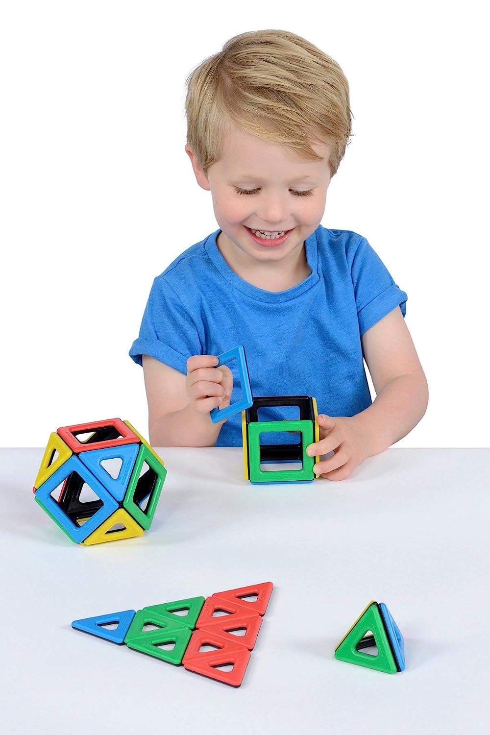 Kids Magnetic Educational Construction Set - Multicolored - Development Creative Building Kit - Geometry 3D Toy - 3+ Years - Pack of 32