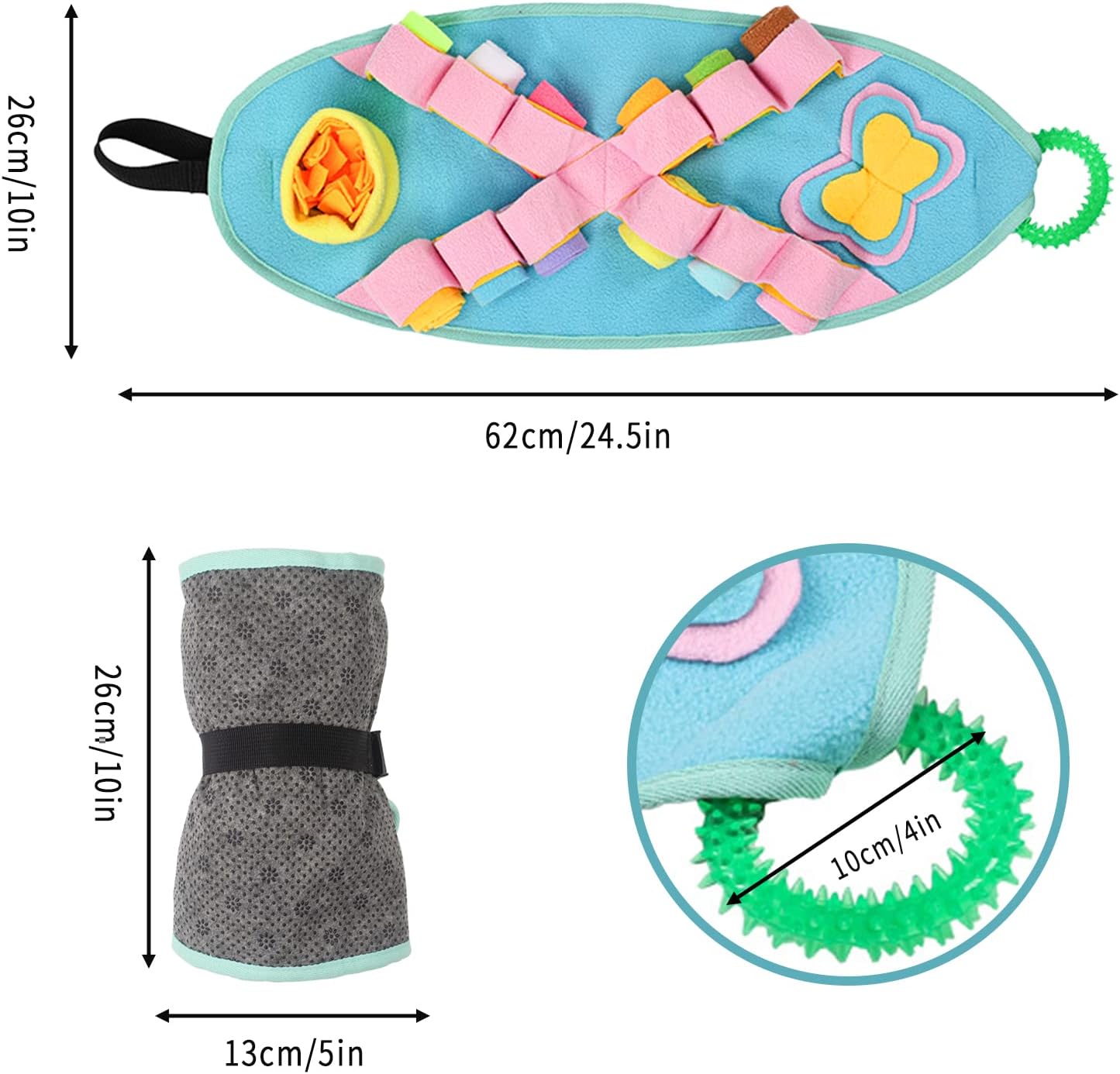 Snuffle Mat for Dogs Small, Puppy Chew Toys for Teething Dog Enrichment Toys Interactive Dog Toys for Large Dogs for Small Dogs Dog Puzzle Toys Sniffle Treat Game Dog Treat Puzzles Medium Dogs