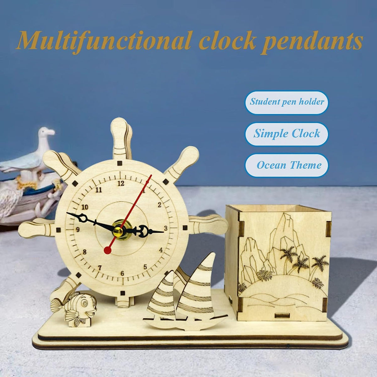 Three-Dimensional Puzzle Toys - Multifunctional Clock Pendants – Desk Decor/DIY Hobbies/Gifts for Teens&Kid,20Pcs(Without Battery)