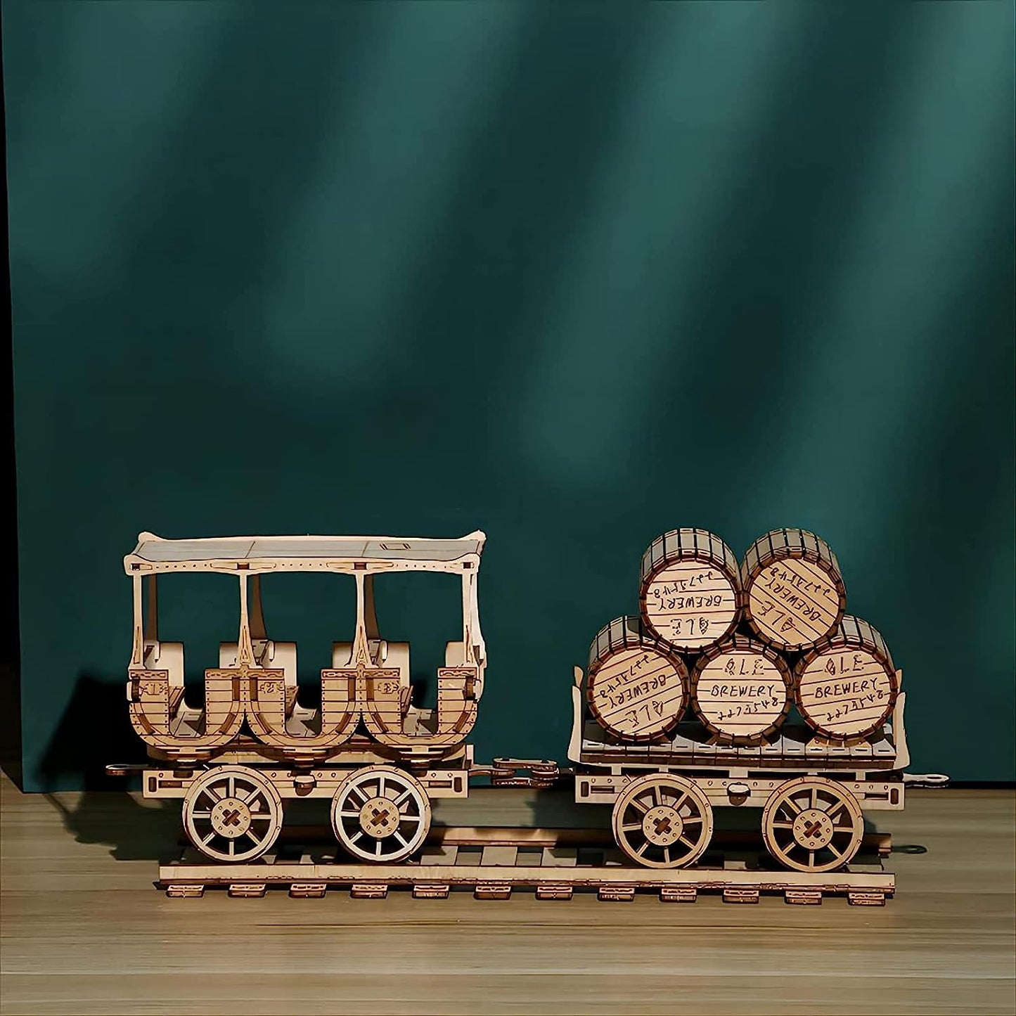 Wine Truck Model Kit -3D Stereo Puzzle Wooden Toy Puzzle Collage DIY Creative Decorating Pieces, Chris as/Birthday Brain Teaser