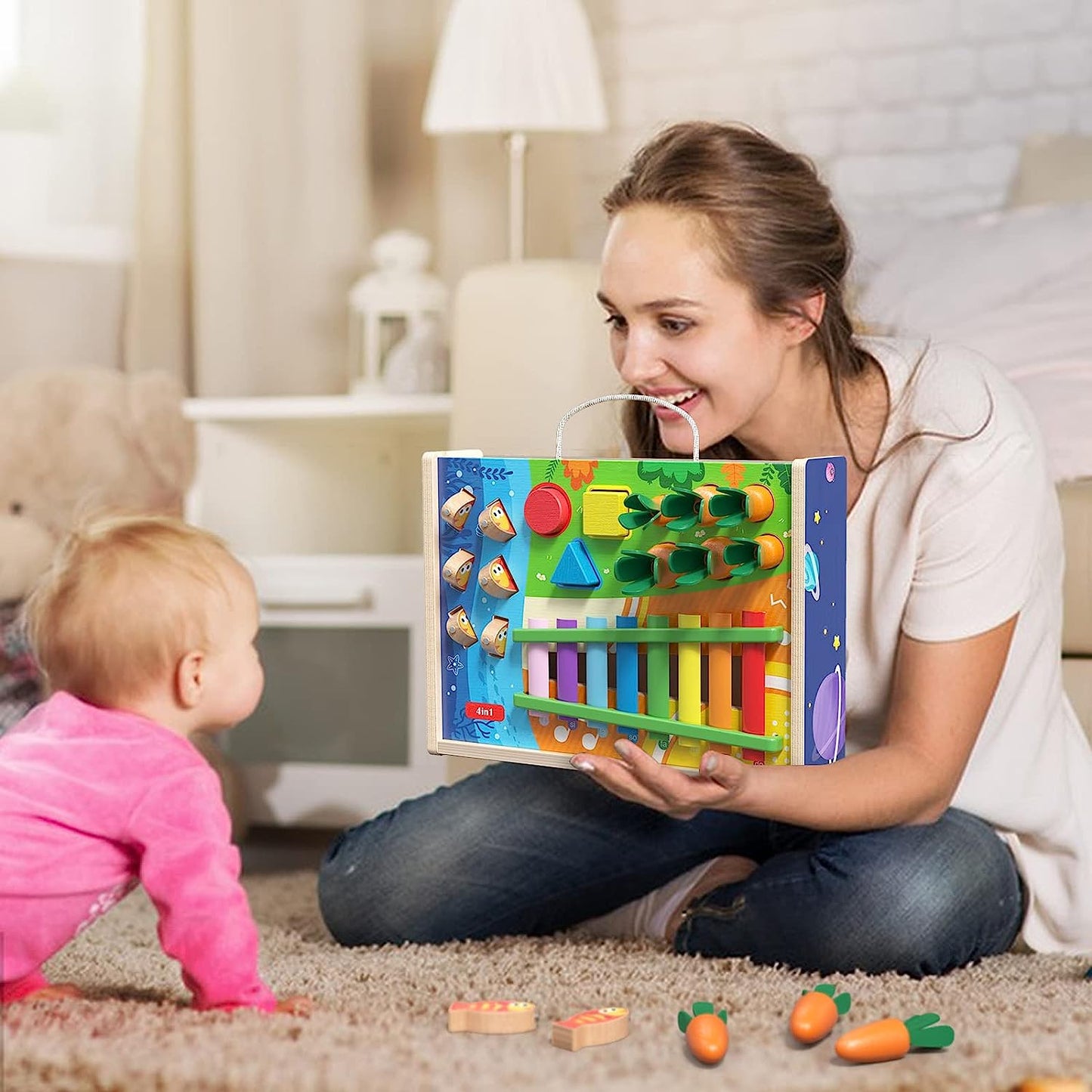 Wooden Toys for Toddlers Babies Boys Girls Age 2 3 4 Year Old, Shape Sorting Toys Gifts for Kids, Preschool Educational Learning Toys, Fine Motor Skills Game