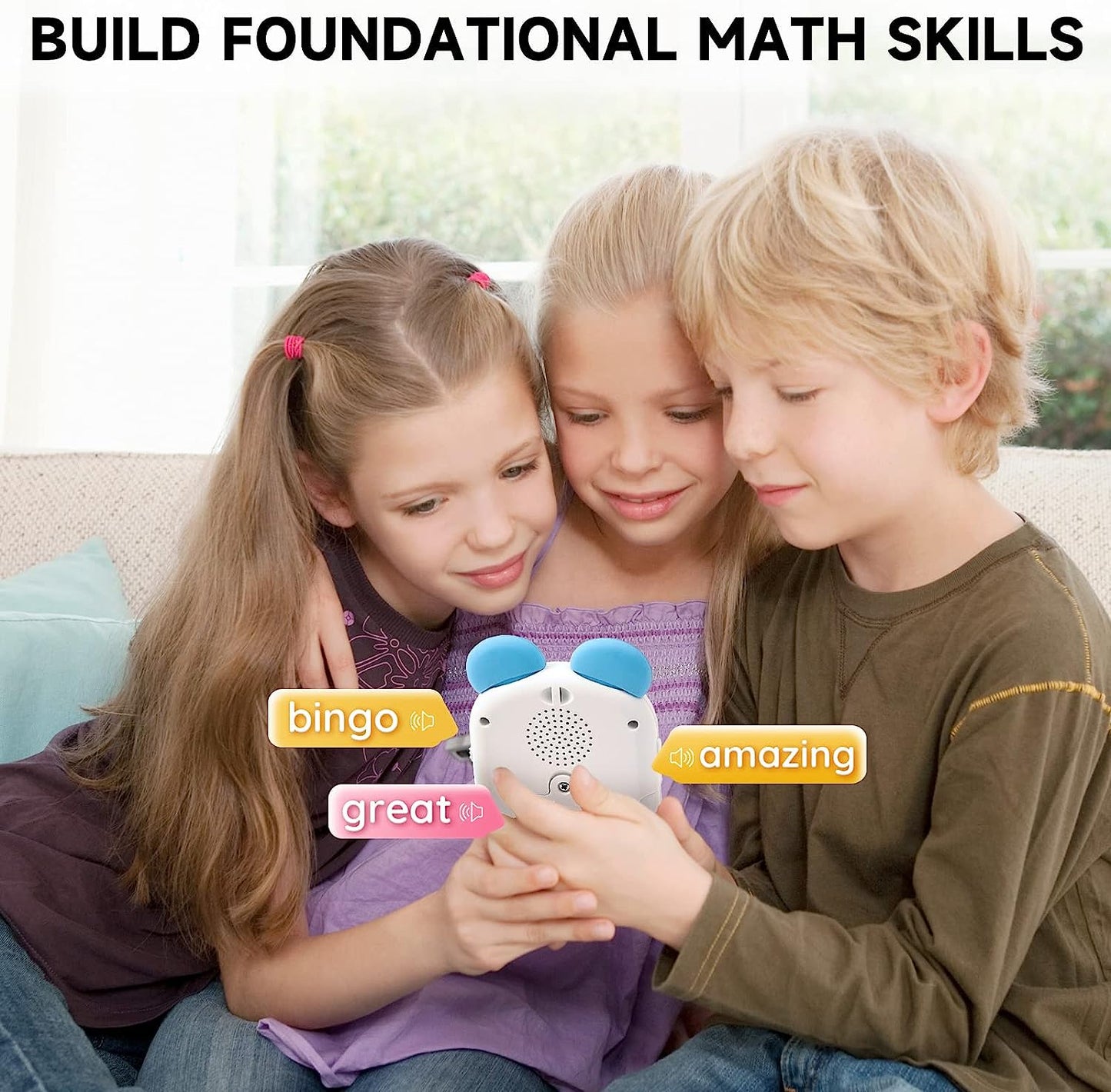 Electronic Math Game for Kids Ages 4+, Addition, Subtraction, Multiplication & Division Learning Educational Toys, Gifts for Girls Boys 4 5 6 7 8 9 Years Old, Classroom Supply