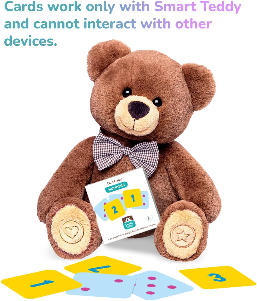 Numbers Game Bear - Includes Educational Interactive Cards to Teach Pre-Schoolers Numbers, Patterns, Comparisons and Critical Thinking Kids Ages 3 to 5