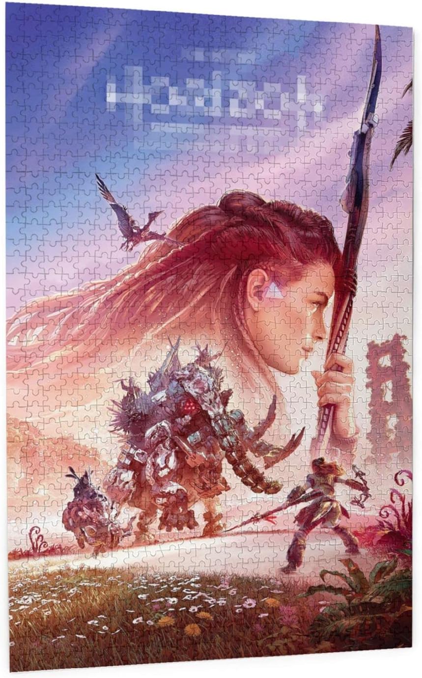 Hor1izon Forb1idden We1st Puzzle, 1000 Piece Wooden Puzzle (20×30Inch), Football Athlete Puzzle for Adults Kids As Challenge Game, Home Decoration, Indoor Activities